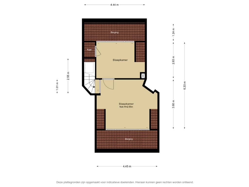 Bekijk plattegrond van 2e verdieping van Vlasakkersstraat 11