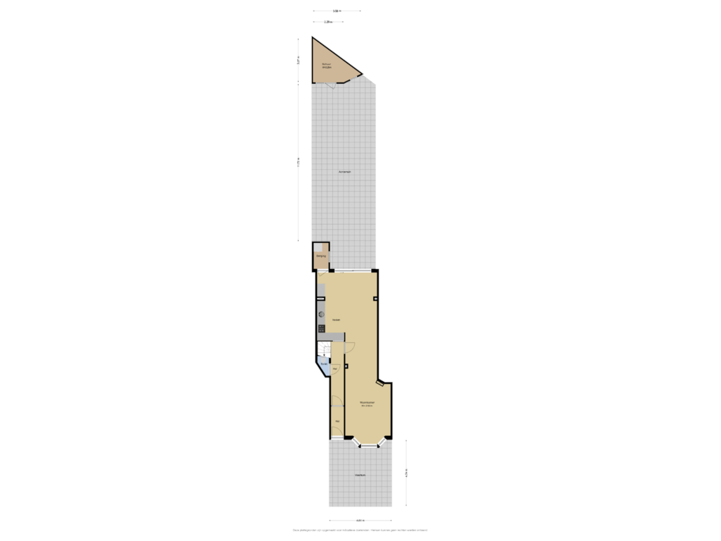 Bekijk plattegrond van Tuin van Vlasakkersstraat 11