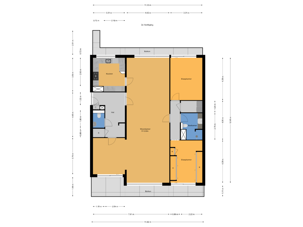 Bekijk plattegrond van 2e Verdieping van Theo Mann-Bouwmeesterlaan 536