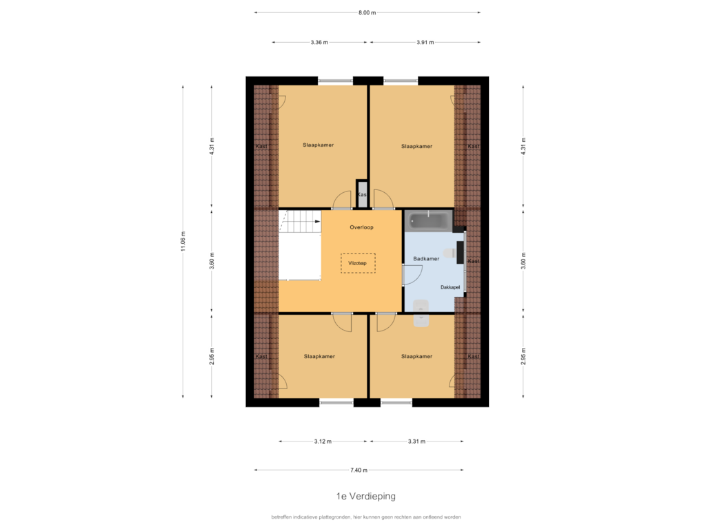 Bekijk plattegrond van 1e Verdieping van Graaf van Loonstraat 1