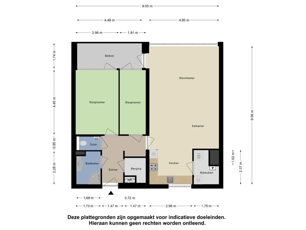 View floorplan of Appartement of Jacques Veltmanstraat 173