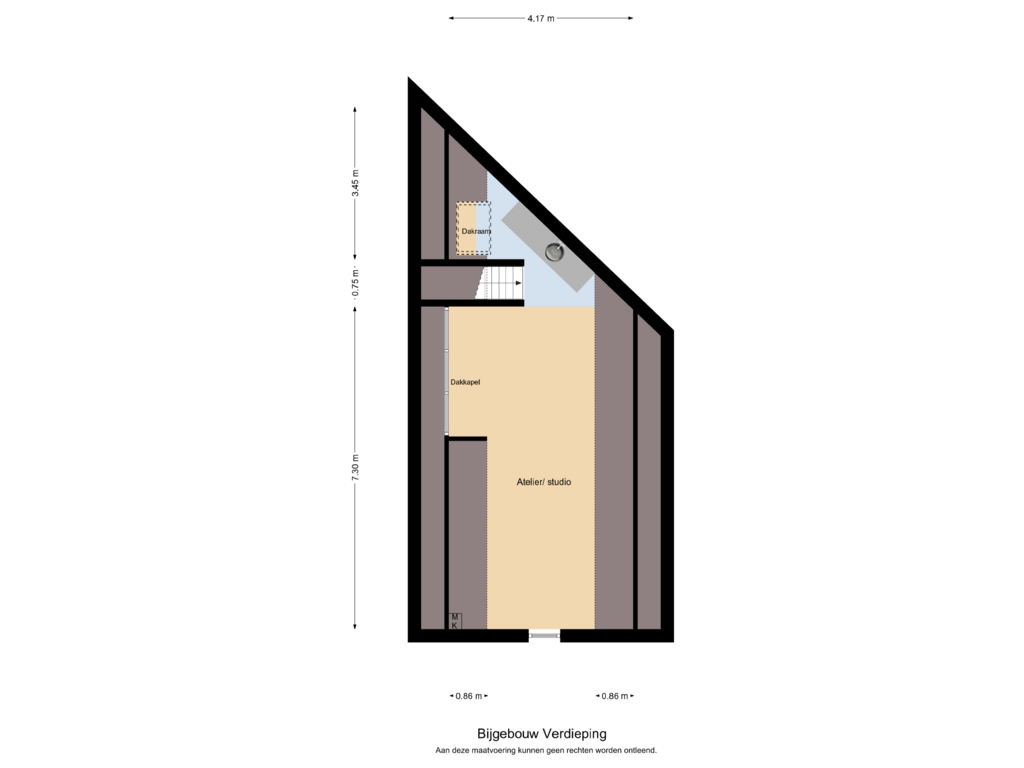 View floorplan of Bijgebouw Verdieping of Oosterhoutseweg 12