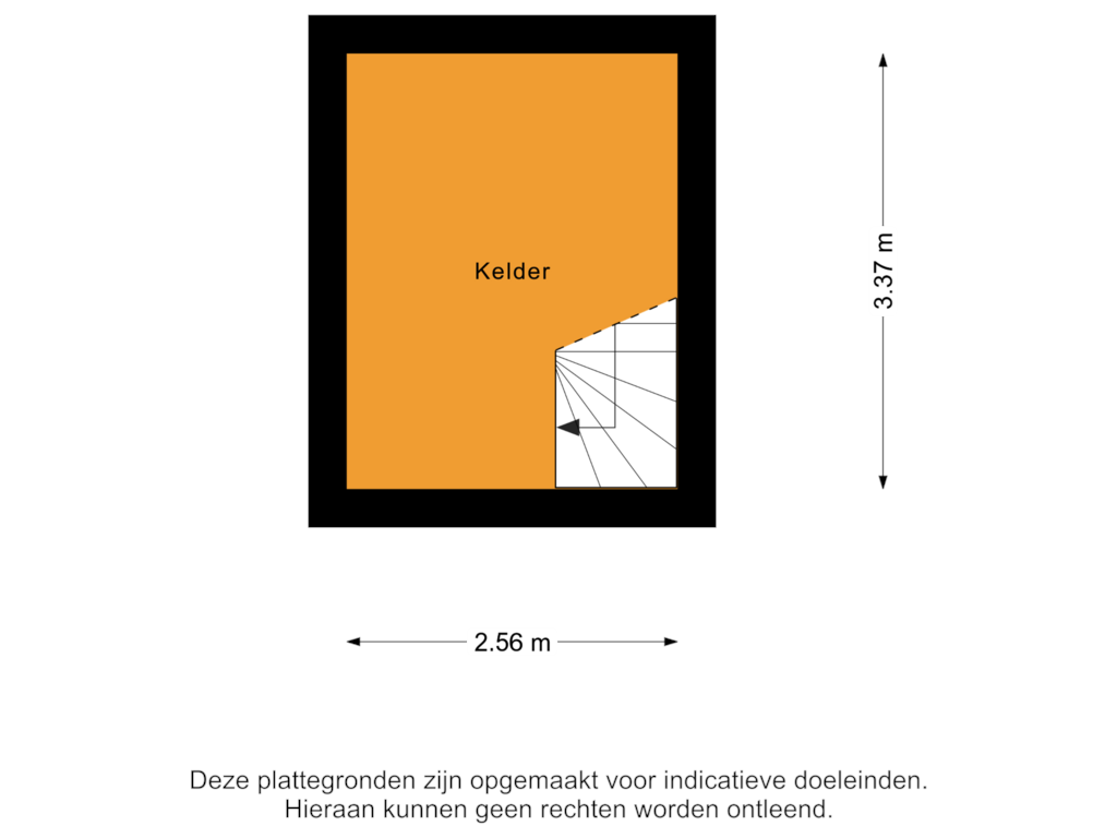 Bekijk plattegrond van Kelder van Jan Wijngaardstraat 4