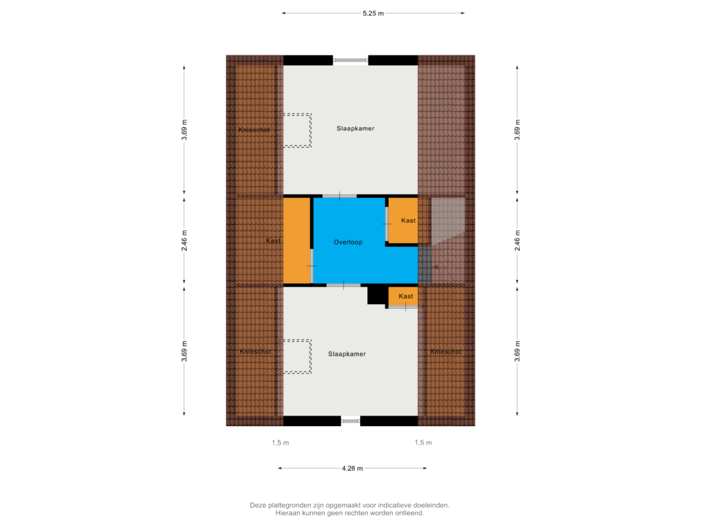 Bekijk plattegrond van Zolder van Jan Wijngaardstraat 4