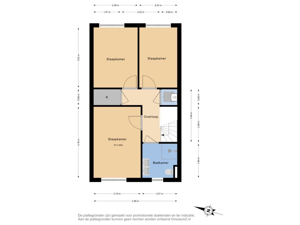 Bekijk plattegrond van 1e Verdieping van Derde Werelddreef 271