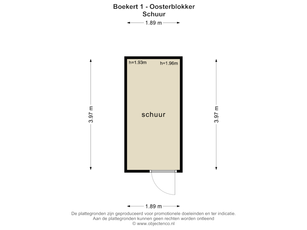 Bekijk plattegrond van SCHUUR van Boekert 1