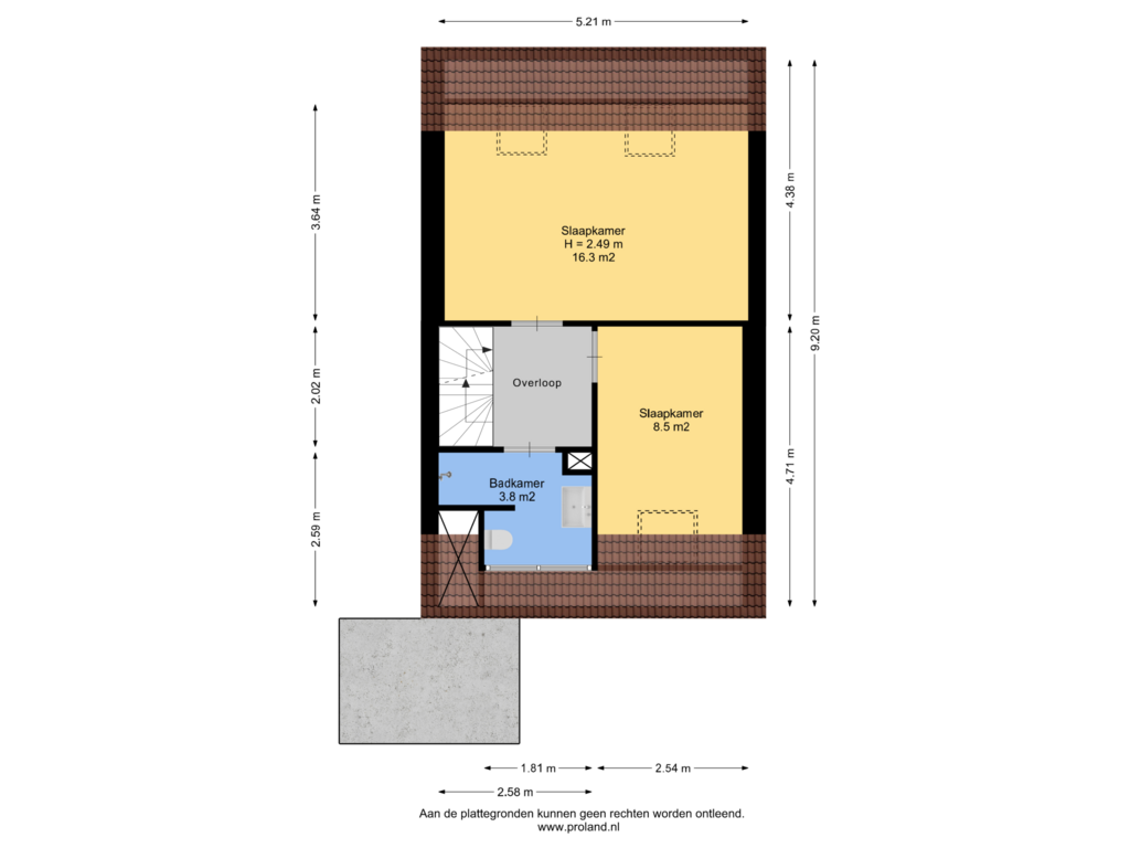 View floorplan of 1e Verdieping of Buggenumstraat 19