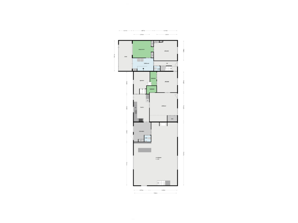 Bekijk plattegrond van begane grond van Legstraat 12