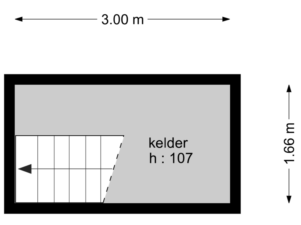 Bekijk plattegrond van kelder 2 van Legstraat 12