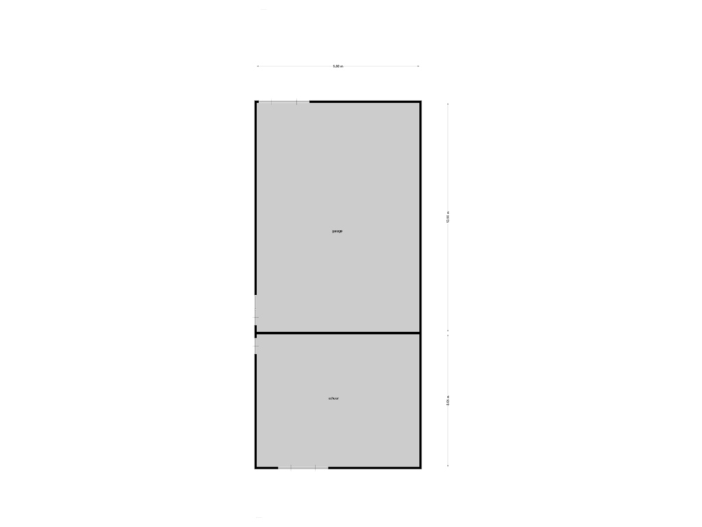 Bekijk plattegrond van garage / berging van Legstraat 12