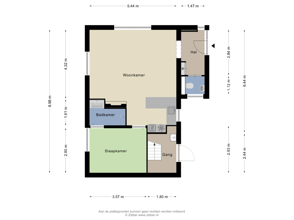 Bekijk plattegrond van Bijgebouw van Hollandseweg 17