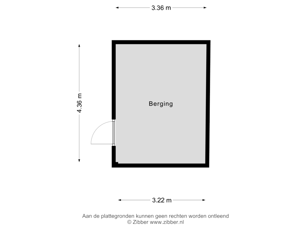 Bekijk plattegrond van Berging van Hollandseweg 17