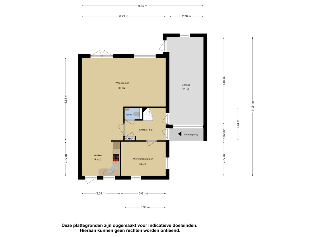 Bekijk plattegrond van Begane Grond van Molenlaan 11