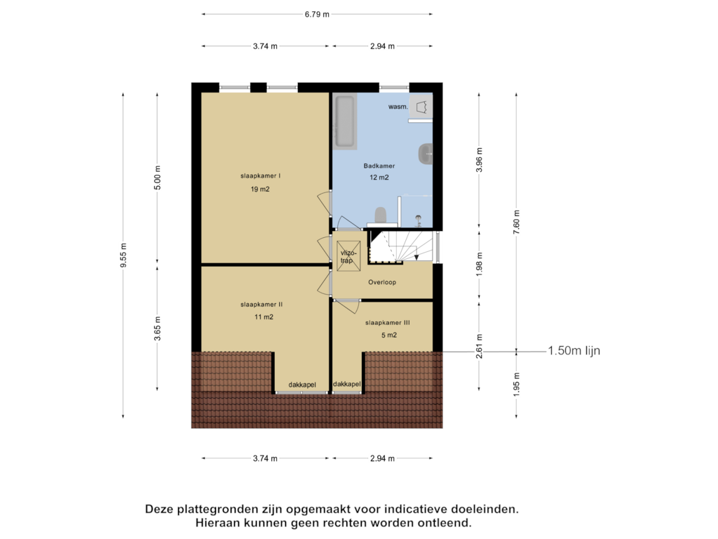 Bekijk plattegrond van Eerste Verdieping van Molenlaan 11