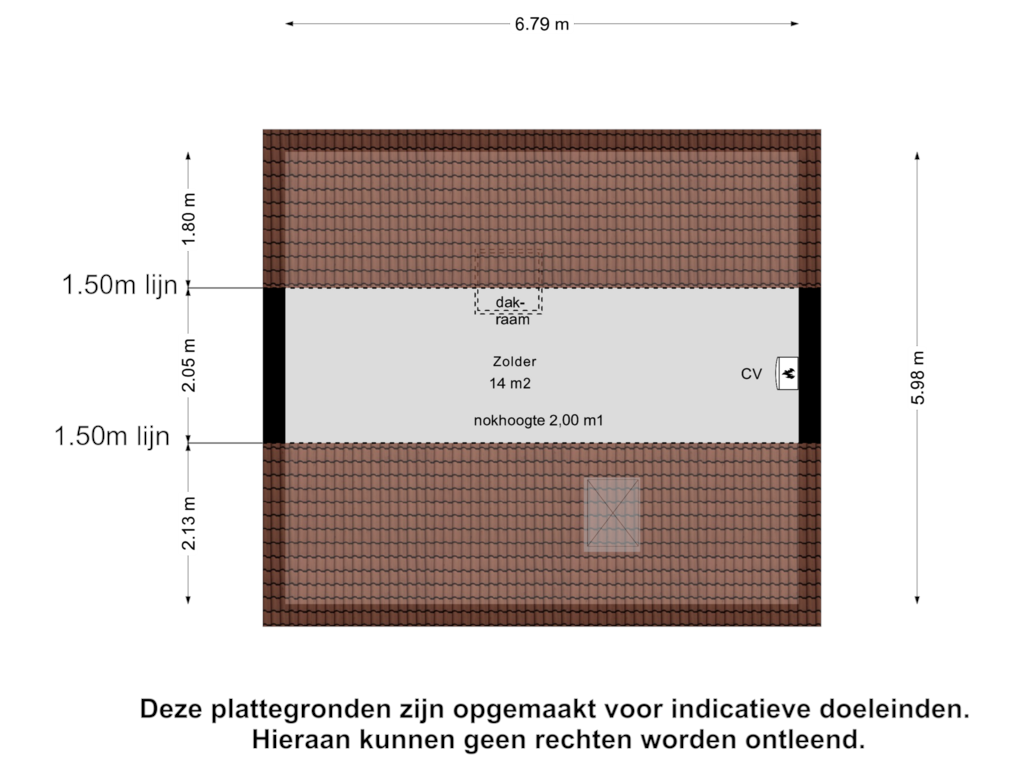 Bekijk plattegrond van Zolder van Molenlaan 11