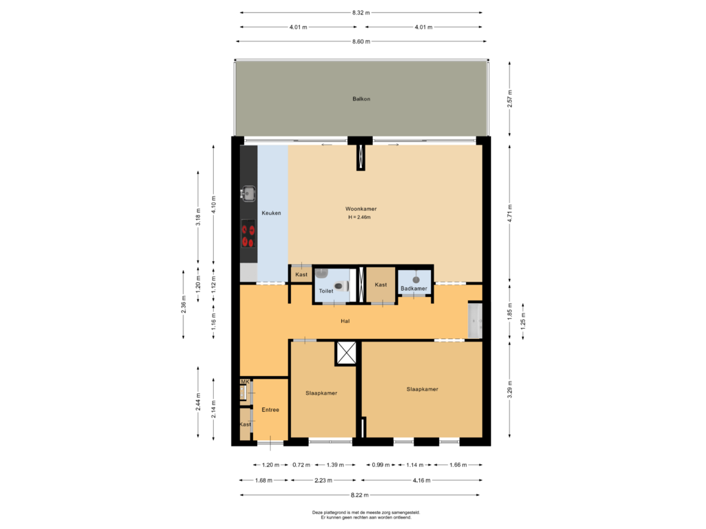 View floorplan of Appartement of Nico Koomanskade 512