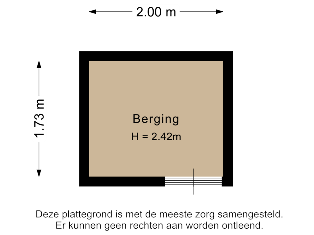 View floorplan of Berging of Nico Koomanskade 512