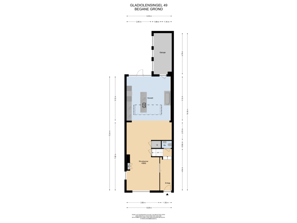 View floorplan of Begane grond of Gladiolensingel 49