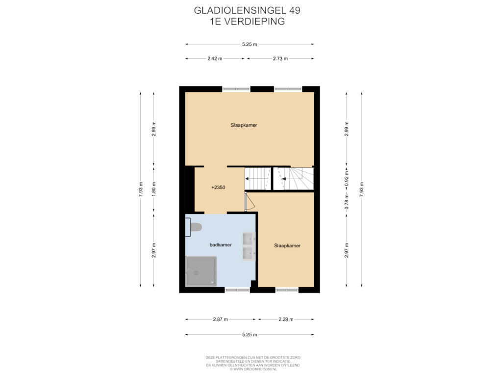 View floorplan of 1E Verdieping of Gladiolensingel 49