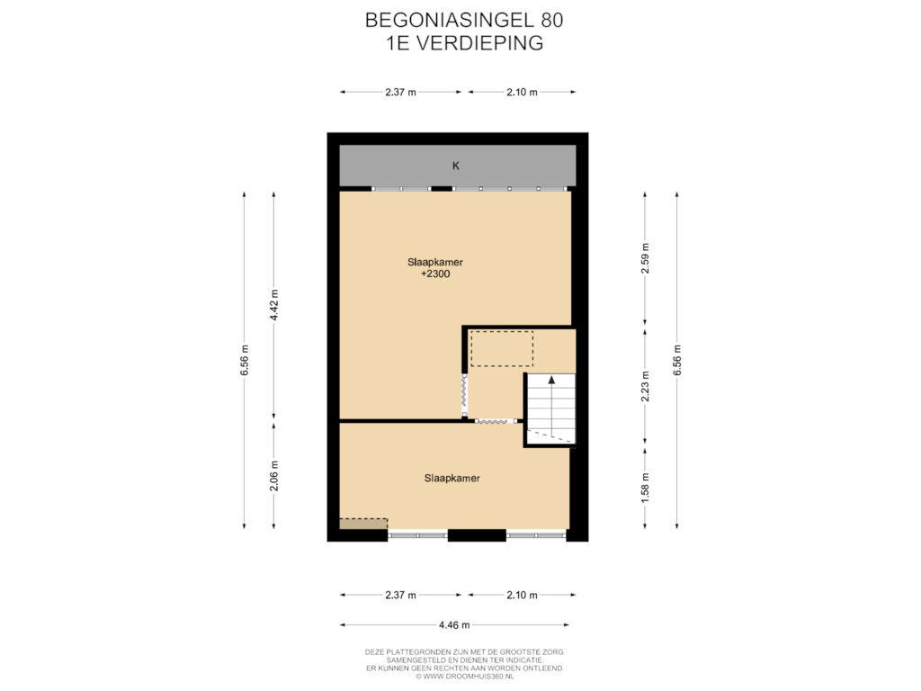 View floorplan of 1E Verdieping of Begoniasingel 80