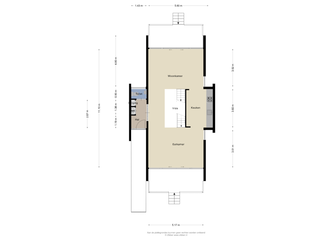 Bekijk plattegrond van Begane grond van Rijksstraatweg 80-135