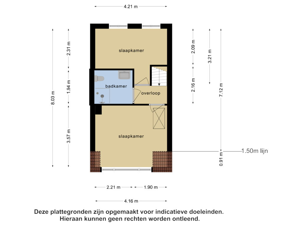 Bekijk plattegrond van 1e verdieping van Roosveldstraat 7