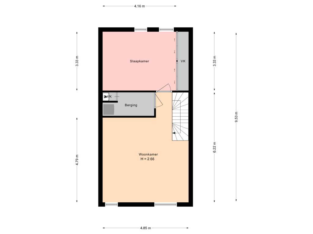 Bekijk plattegrond van derde etage van Johan de Wittstraat 204