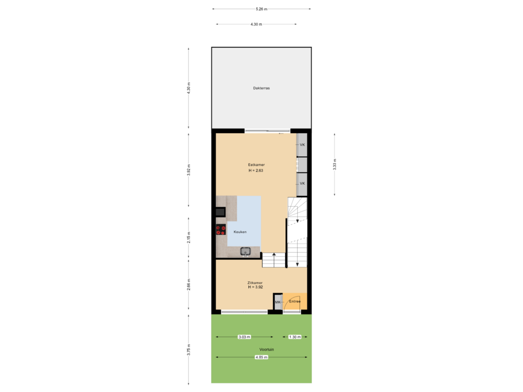 Bekijk plattegrond van perceel van Johan de Wittstraat 204