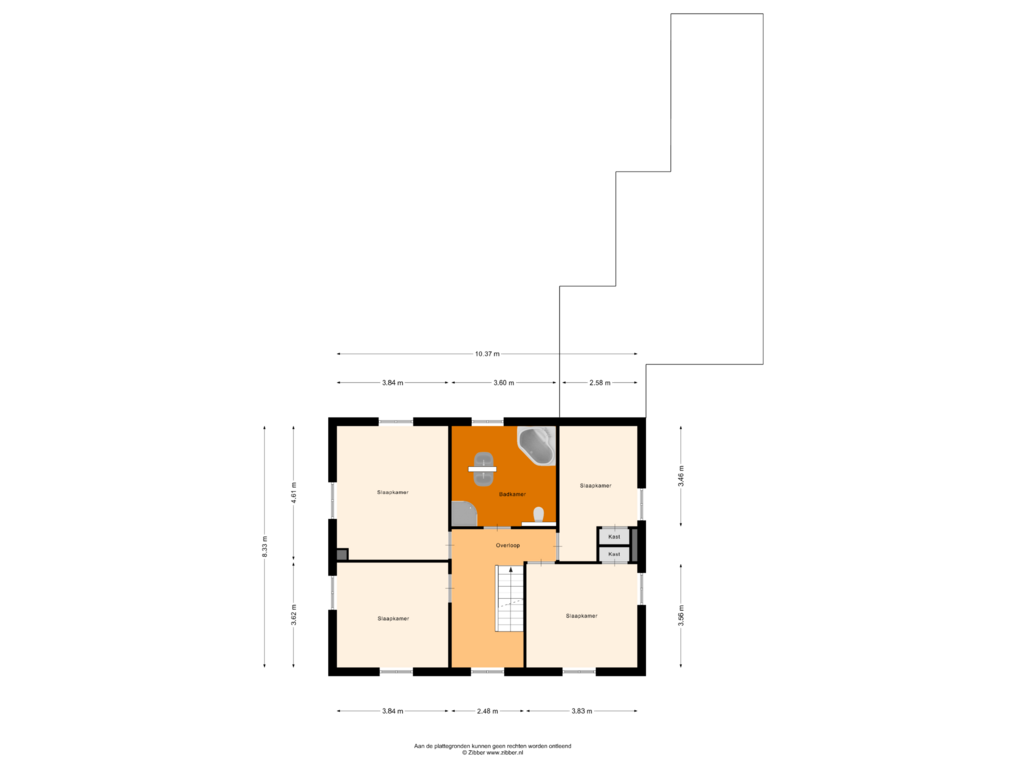 Bekijk plattegrond van Eerste Verdieping van Groeneweg 2-D