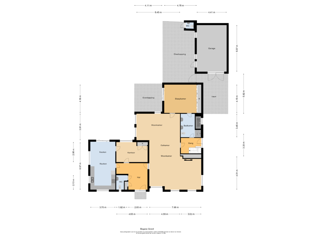 Bekijk plattegrond van Begane Grond van Onderlangs 1