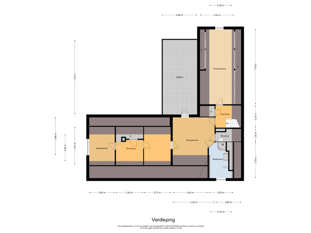 Bekijk plattegrond van Verdieping van Onderlangs 1