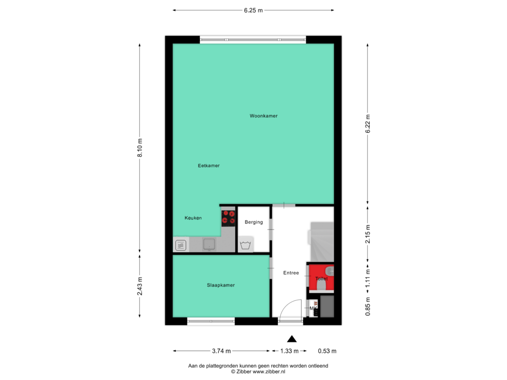 Bekijk plattegrond van Begane Grond van Neringstraat-Oost 13