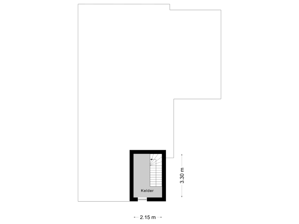 View floorplan of Souterrain of Julianastraat 19-A