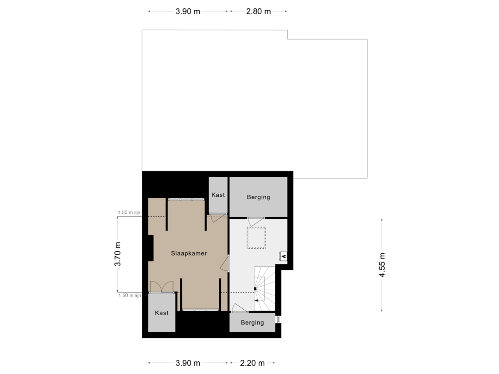 View floorplan of Verdieping 2 of Julianastraat 19-A