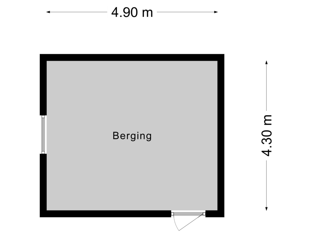 View floorplan of Berging of Julianastraat 19-A