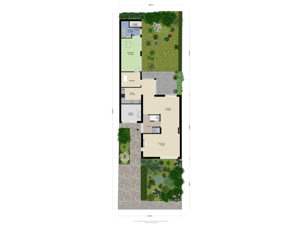 Bekijk plattegrond van Begane Grond Tuin van Prinses Marijkeweg 2