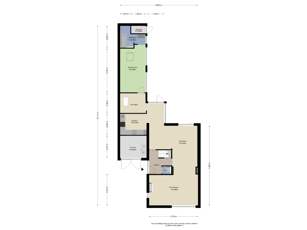 Bekijk plattegrond van Begane Grond van Prinses Marijkeweg 2