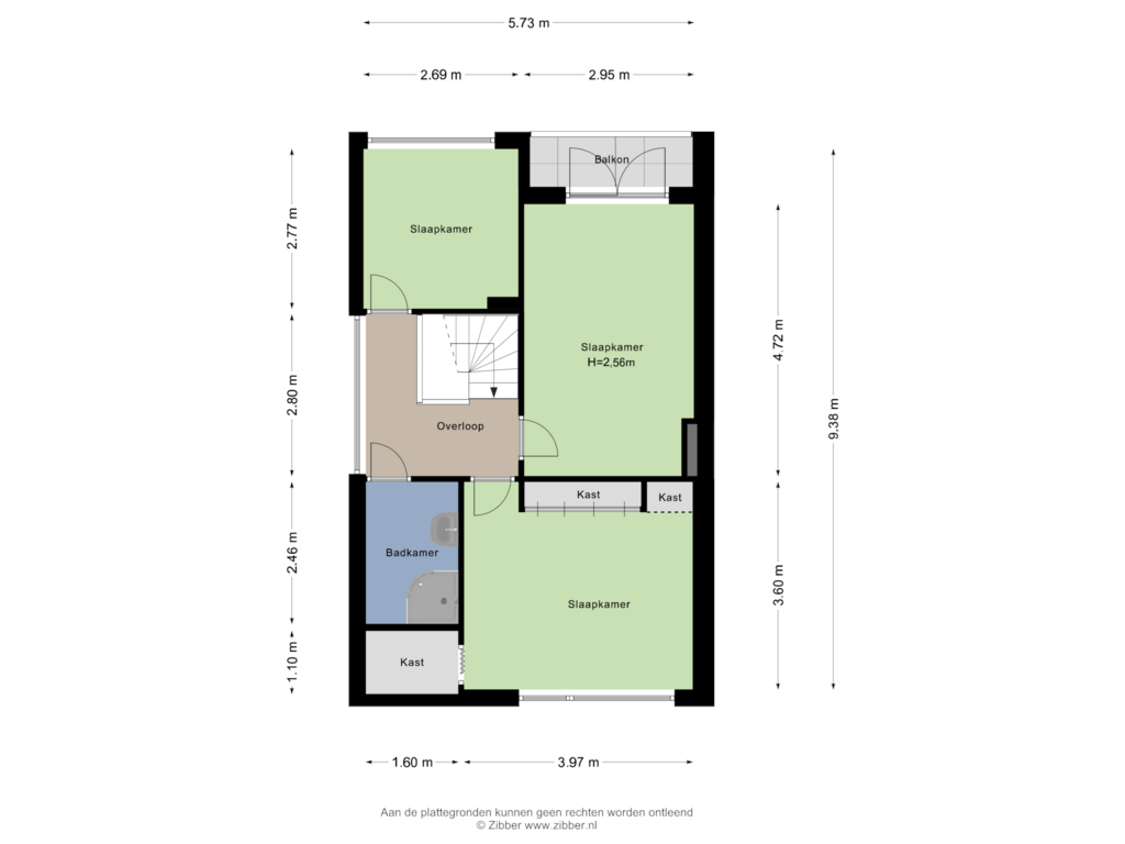 Bekijk plattegrond van Eerste Verdieping van Prinses Marijkeweg 2