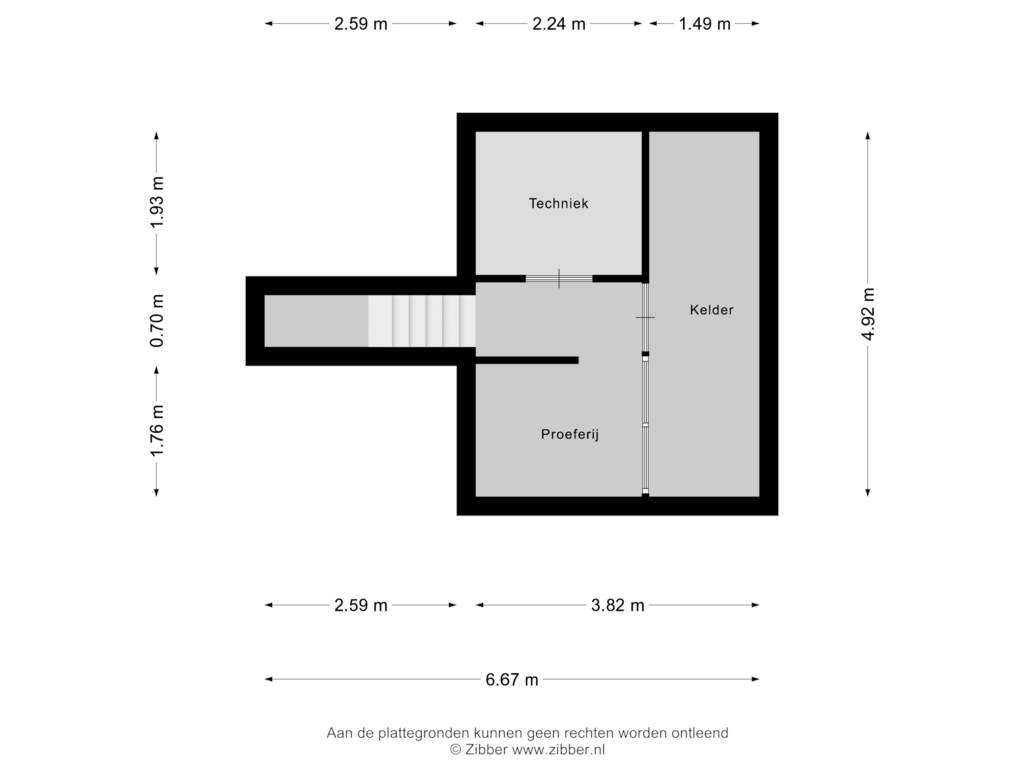 Bekijk plattegrond van Kelder van Emmalaan 3