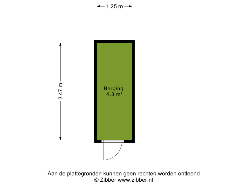 View floorplan of Berging of Anna van Burenlaan 160