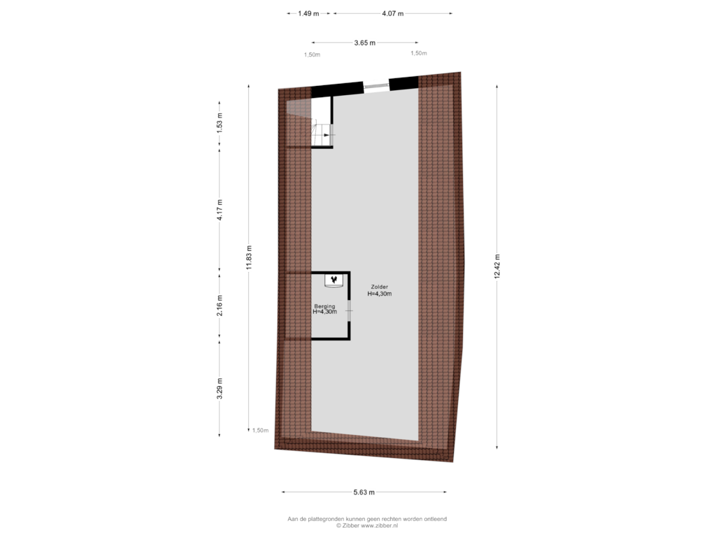 Bekijk plattegrond van Zolder van Kreynckstraat 3