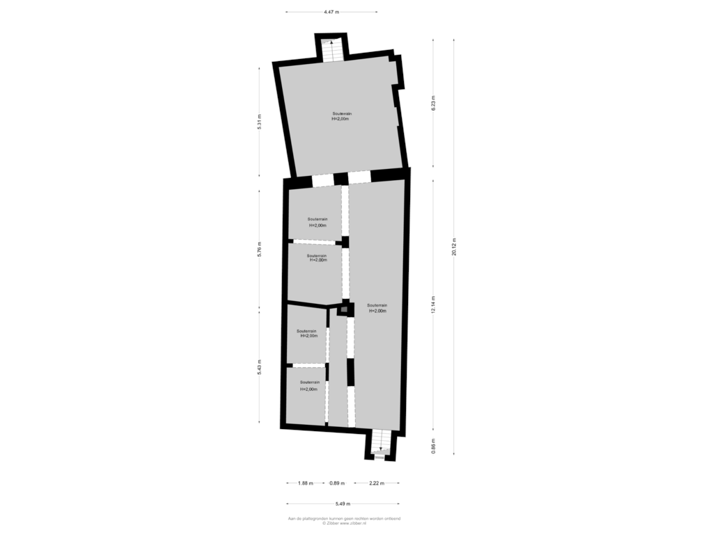 Bekijk plattegrond van Souterrain van Kreynckstraat 3