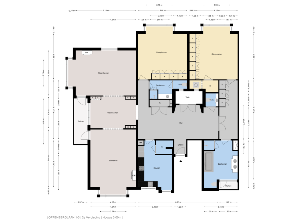 View floorplan of 2e Verdieping of Offenberglaan 1-3