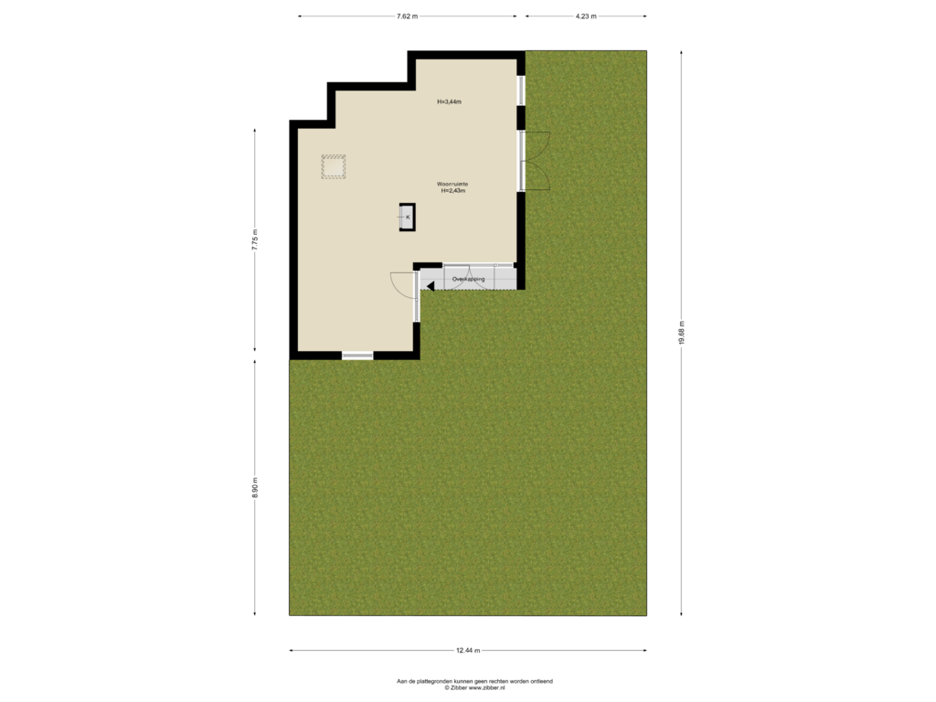 View floorplan of Begane Grond Tuin of Posweg 247