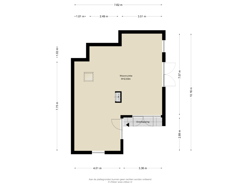 View floorplan of Begane Grond of Posweg 247