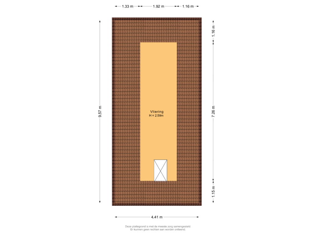 Bekijk plattegrond van Garage vliering van Elschotseweg 61