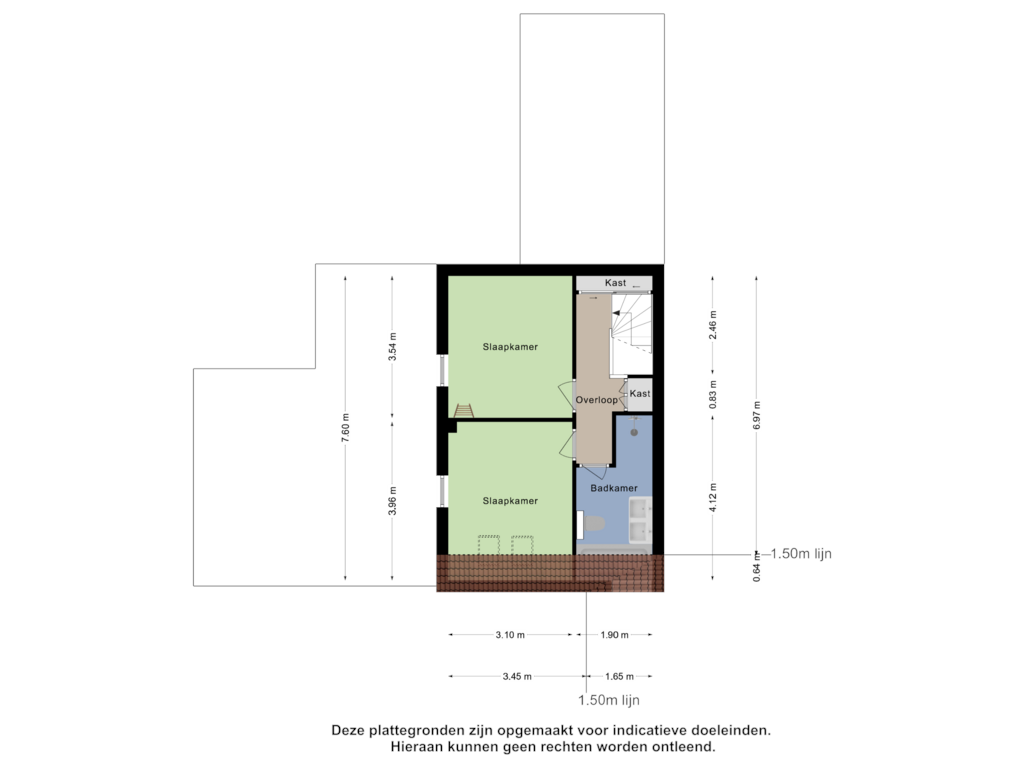 Bekijk plattegrond van Eerste Verdieping van Rochussenstraat 10