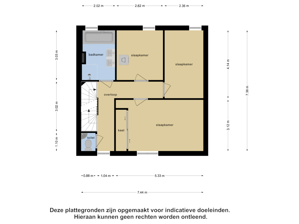 Bekijk plattegrond van Eerste Verdieping van Oudestraat 47