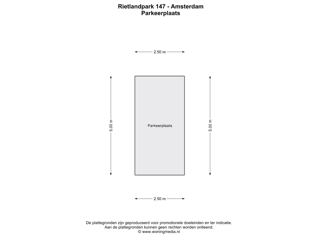 View floorplan of Parkeerplaats of Rietlandpark 147