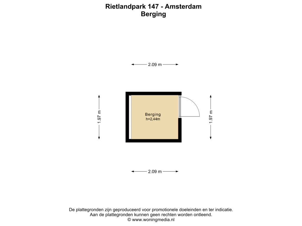 View floorplan of Berging of Rietlandpark 147